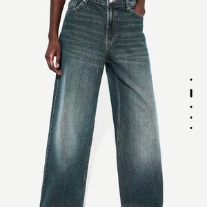 Wide-Leg Denim Jeans